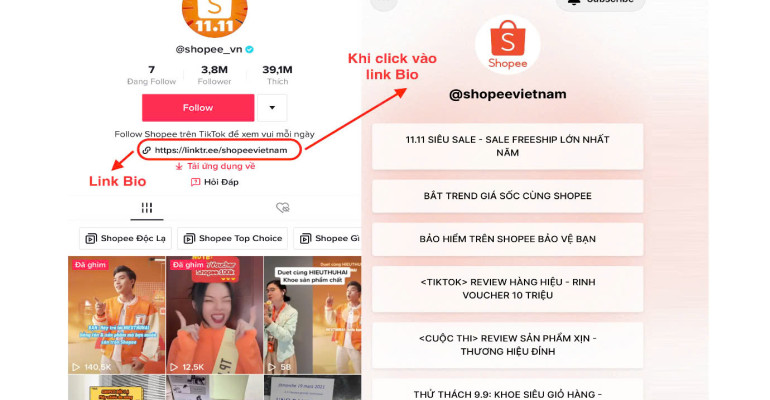 Cách tạo link bio Shopee trên Tiktok kiếm tiền trong 5 phút